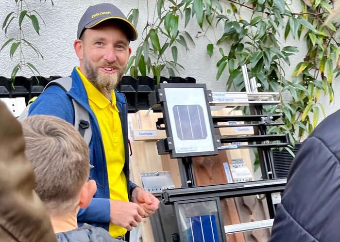 Mattias Büeler EWG Ost Photovoltaikspaziergang WWF-Event Oktober 2023 Flawil